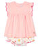 Ensemble deux pièces bébé fille rose MINOIS/blanc MULTICO