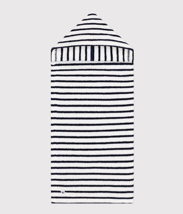 Cape de bain à rayures bébé en éponge