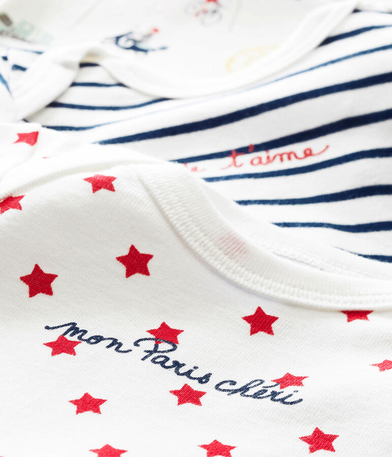 Trio de bodies manches courtes b&eacute;b&eacute; gar&ccedil;on multicouleur