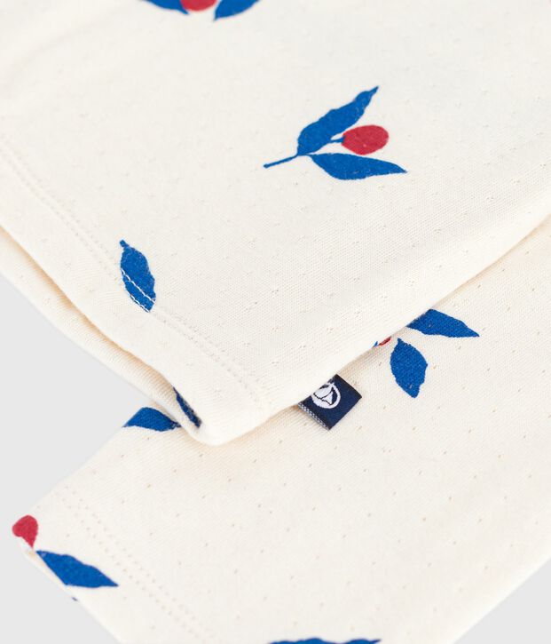 Tee-shirt enfant manches longues en coton imprim&eacute; &eacute;cru/multicouleur