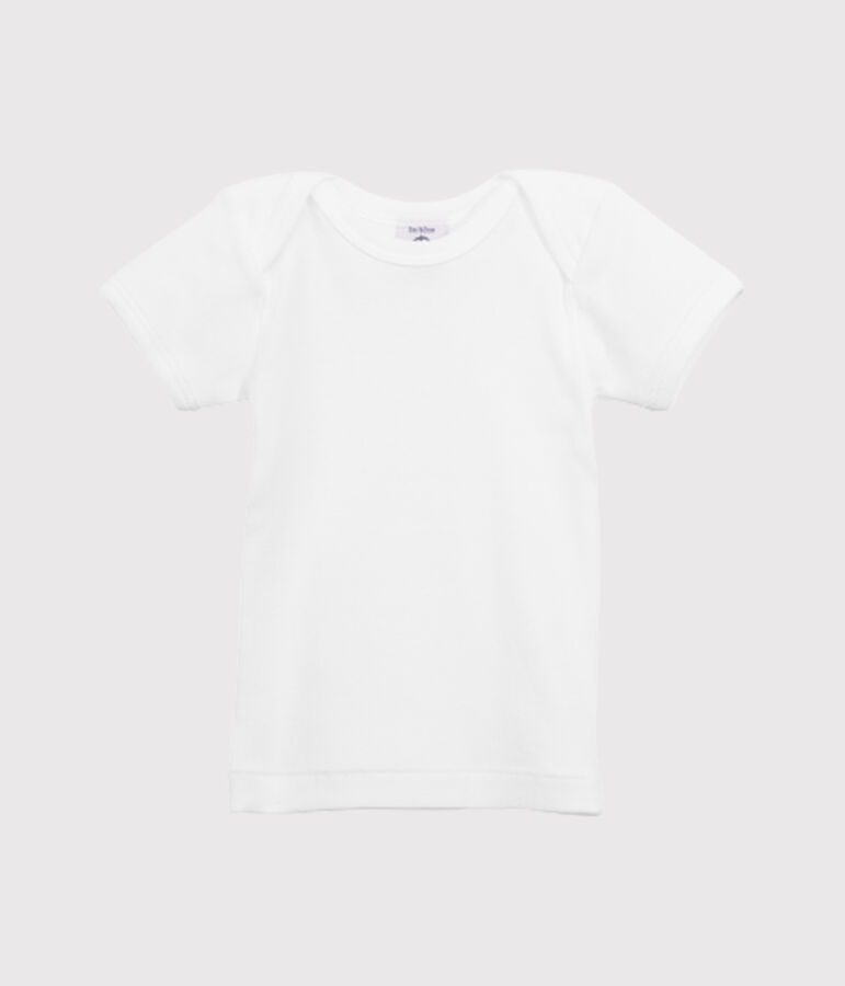 T-shirt b&eacute;b&eacute; mixte uni blanc ECUME