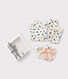 Coffret cadeau pyjama et culottes imprimé cœurs bleus en coton