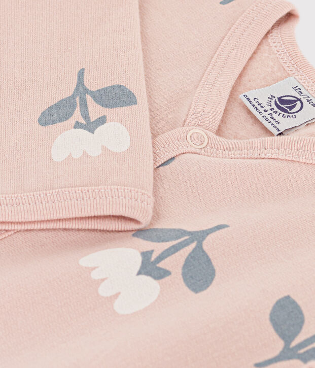 Dors-bien imprim&eacute; en molleton rose/multicouleur