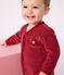 Pyjama bébé en velours uni rouge TERKUIT