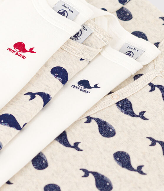 Lot de 1 pyjama bébé et 3 bodies baleines variante 1