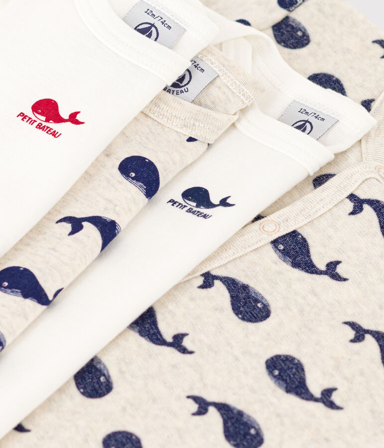 Lot de 1 pyjama b&eacute;b&eacute; et 3 bodies baleines variante 1
