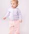 Cardigan bébé en tricot de coton uni violet PARME