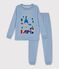 Pyjama enfant en velours bleu
