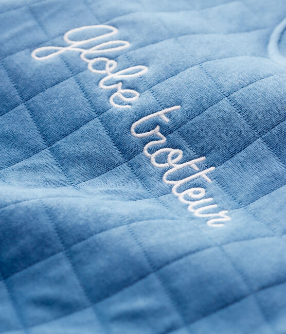 Sweatshirt matelassé bio  bébé. bleu POLOCHON