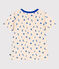 Teeshirt enfant en coton manches courtes imprimé bleu AVALANCHE/blanc PERSE