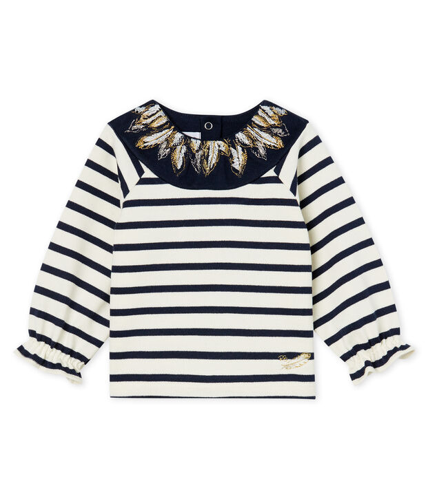 Marini&egrave;re b&eacute;b&eacute; fille revisit&eacute;e blanc/bleu
