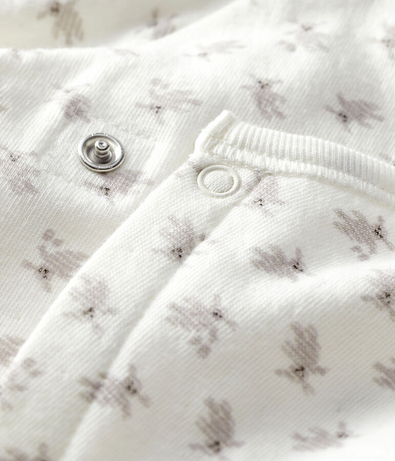 Dors-bien lapin b&eacute;b&eacute; en tubique blanc/multicouleur