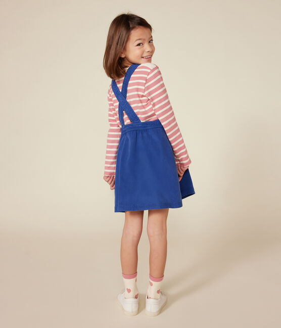 Marinière iconique en coton enfant fille / garçon rose ROSEWOOD/ AVALANCHE