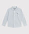 Chemise enfant en coton à rayures vert MILK/ GOBELIN