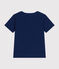 Tee-shirt manches courtes en jersey fin enfant garçon bleu MEDIEVAL