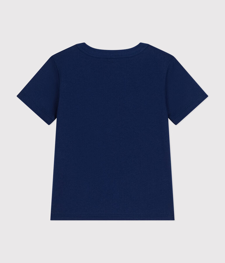 Tee-shirt manches courtes en jersey fin enfant gar&ccedil;on bleu MEDIEVAL