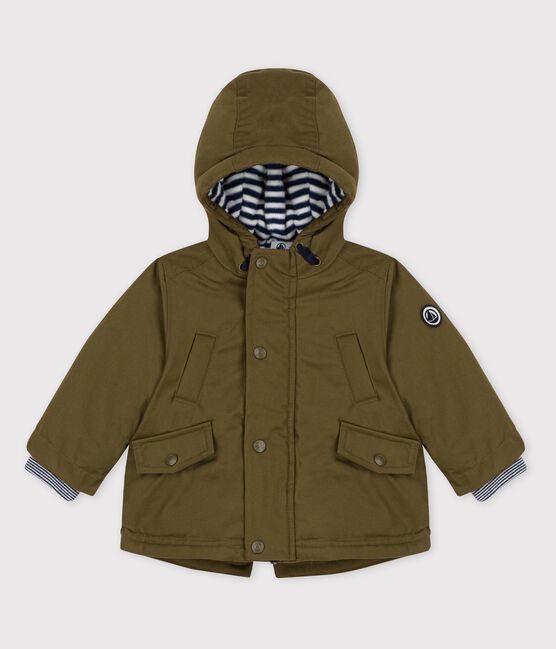 Parka déperlante bébé. vert MILITARY