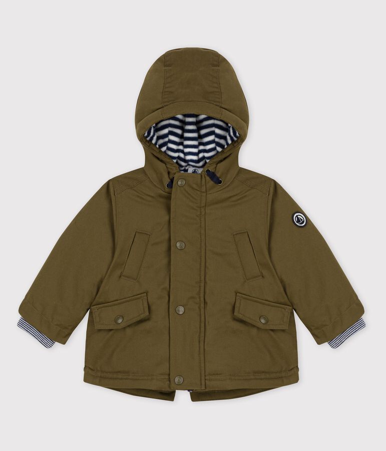 Parka d&eacute;perlante b&eacute;b&eacute;. vert MILITARY