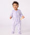 Pyjama bébé en velours imprimé cœurs blanc SQUAW/ MARSHMALLOW