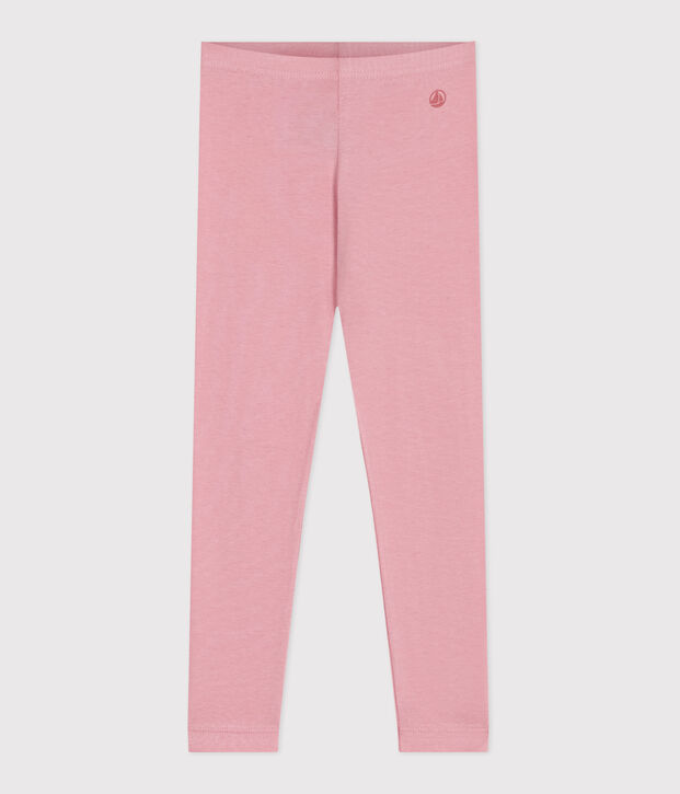 Legging enfant en coton uni rose