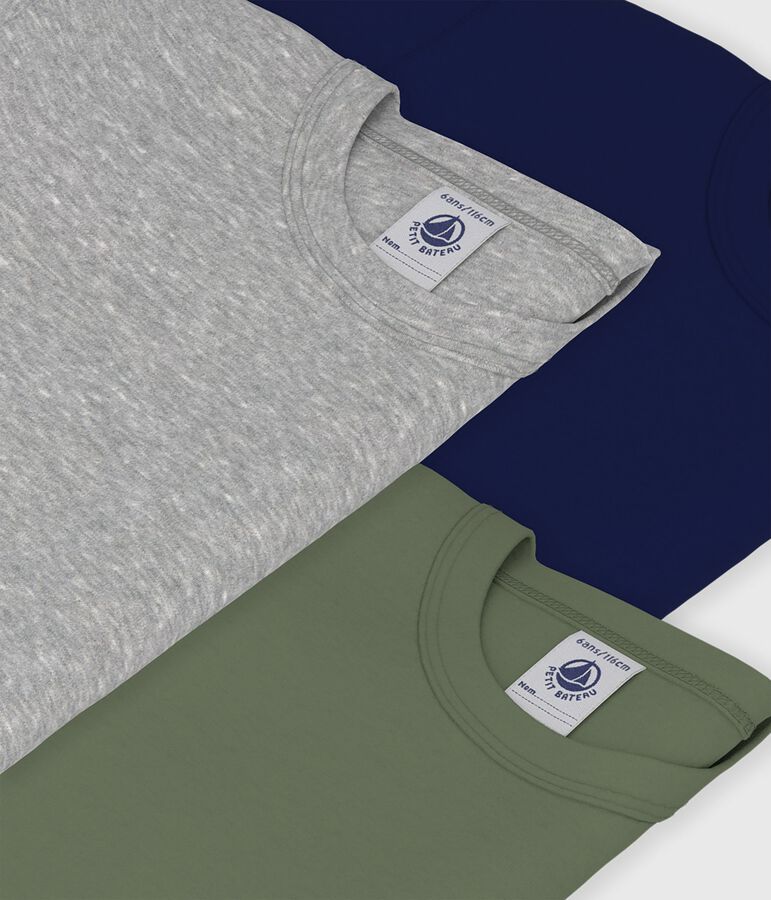 Lot de tee-shirts enfant en coton manches courtes uni variante 1