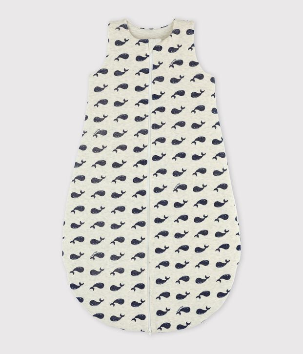 Gigoteuse b&eacute;b&eacute; en velours. beige/bleu