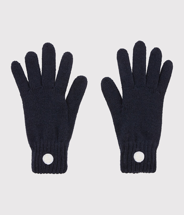 Gants enfant gar&ccedil;on-fille bleu SMOKING