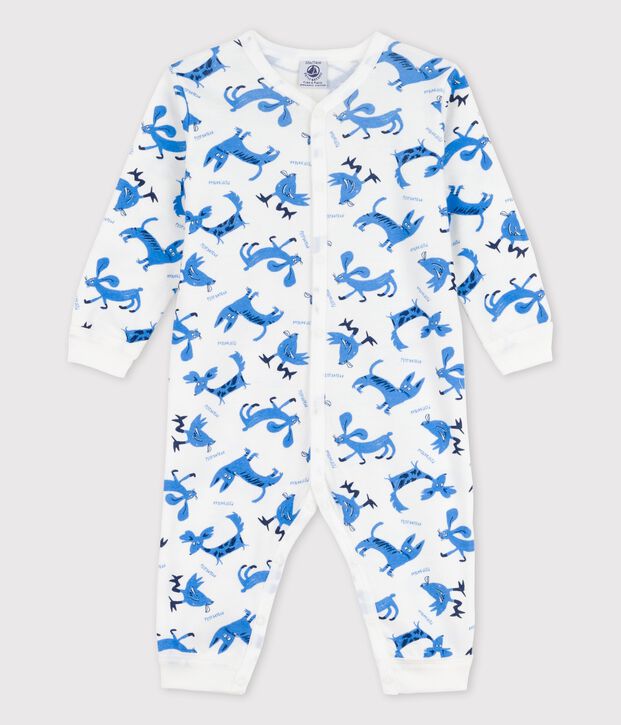 Dors-bien b&eacute;b&eacute; imprim&eacute; fantaisie sans pieds en coton blanc/multicouleur