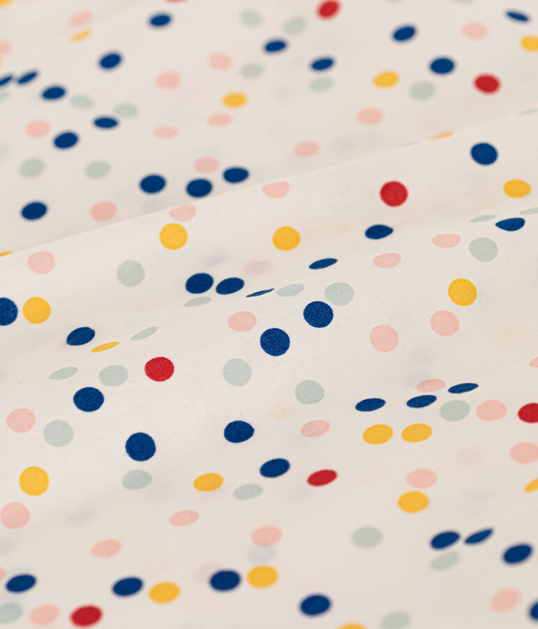 Blouse sans manche en popeline b&eacute;b&eacute; blanc MARSHMALLOW/blanc MULTICO