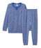 Pyjama petit garçon en bouclette éponge grattée extra chaude bleu MAJOR/gris SUBWAY