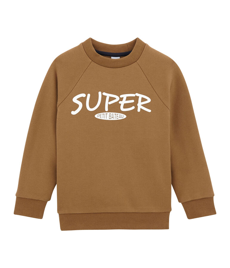 Sweat shirt enfant gar&ccedil;on marron