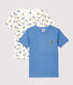 Lot de 2 tee shirts manches courtes imprimé panthères petit garçon en coton biologique