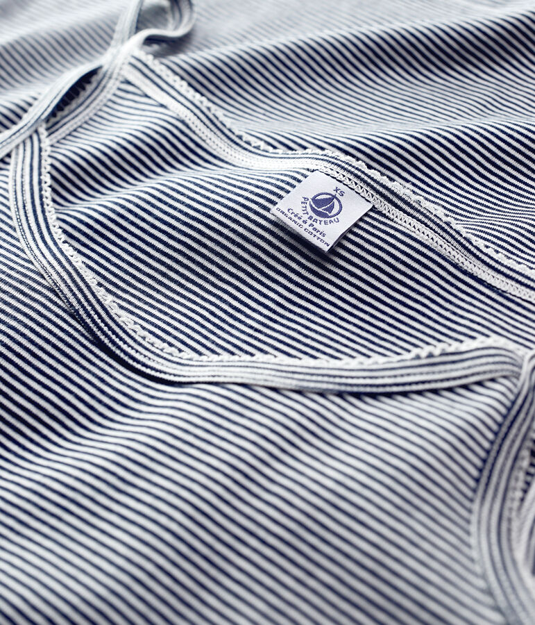 Nuisette en coton Femme bleu SMOKING/blanc MARSHMALLOW