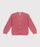 Cardigan en coton enfant fille rose ROSEWOOD
