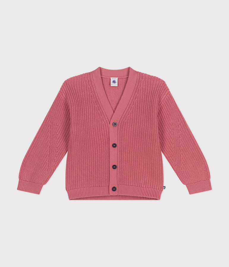 Cardigan en coton enfant fille rose ROSEWOOD