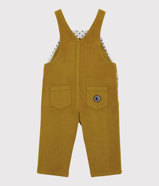 Salopette en velours bébé jaune TOPAZE