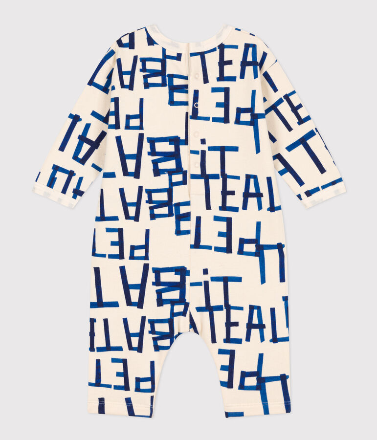 Combinaison longue en molleton imprim&eacute; b&eacute;b&eacute; &eacute;cru/multicouleur