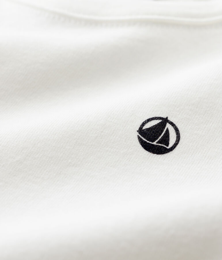 Tee-shirt manches longues en coton b&eacute;b&eacute; gar&ccedil;on blanc