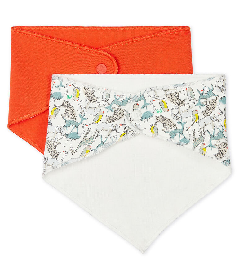 Lot de 2 bandanas-bavoirs b&eacute;b&eacute; gar&ccedil;on multicouleur