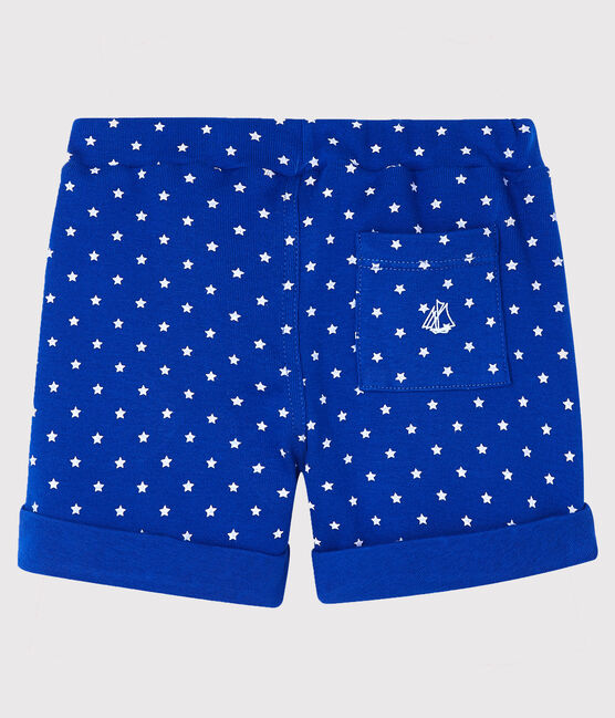 Short bébé garçon imprimé bleu SURF/blanc MARSHMALLOW