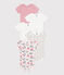 Lot de 5 bodies manches courtes en coton fleuri bébé variante 1