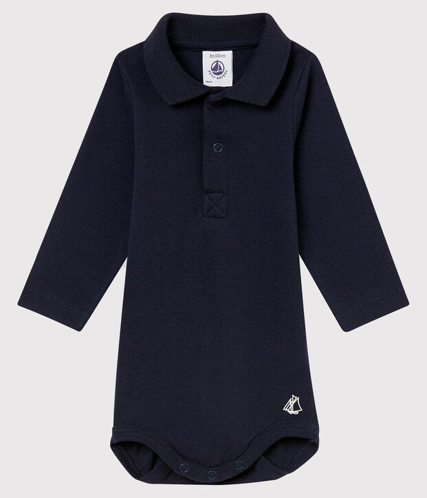 Body col polo b&eacute;b&eacute; gar&ccedil;on bleu