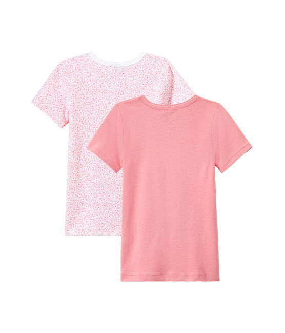 Lot de 2 t-shirts fille manches courtes blanc LOT