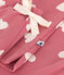 Pyjama en coton imprim&eacute; c&oelig;ur femme rose/blanc