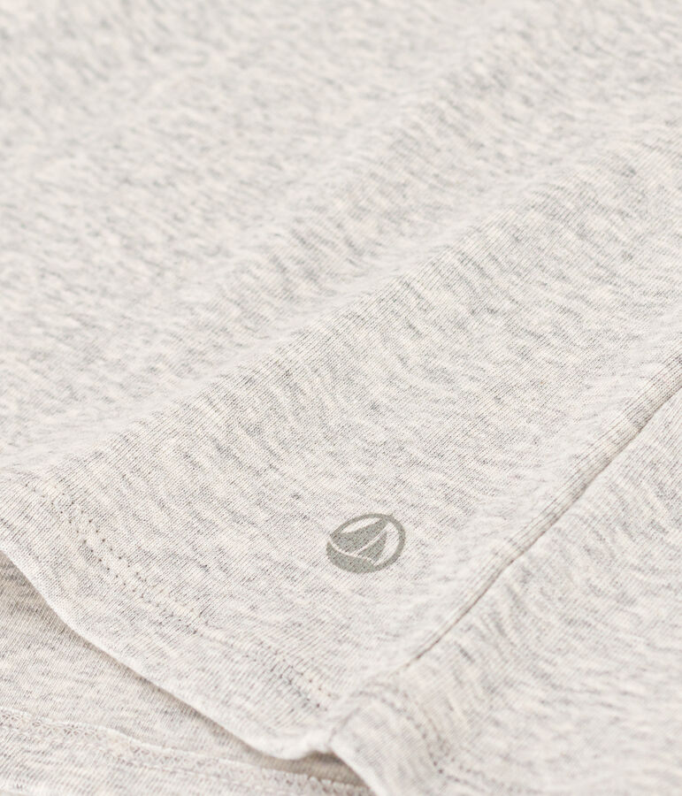 Tee-shirt L'ICONIQUE col rond en coton Femme gris BELUGA CHINE