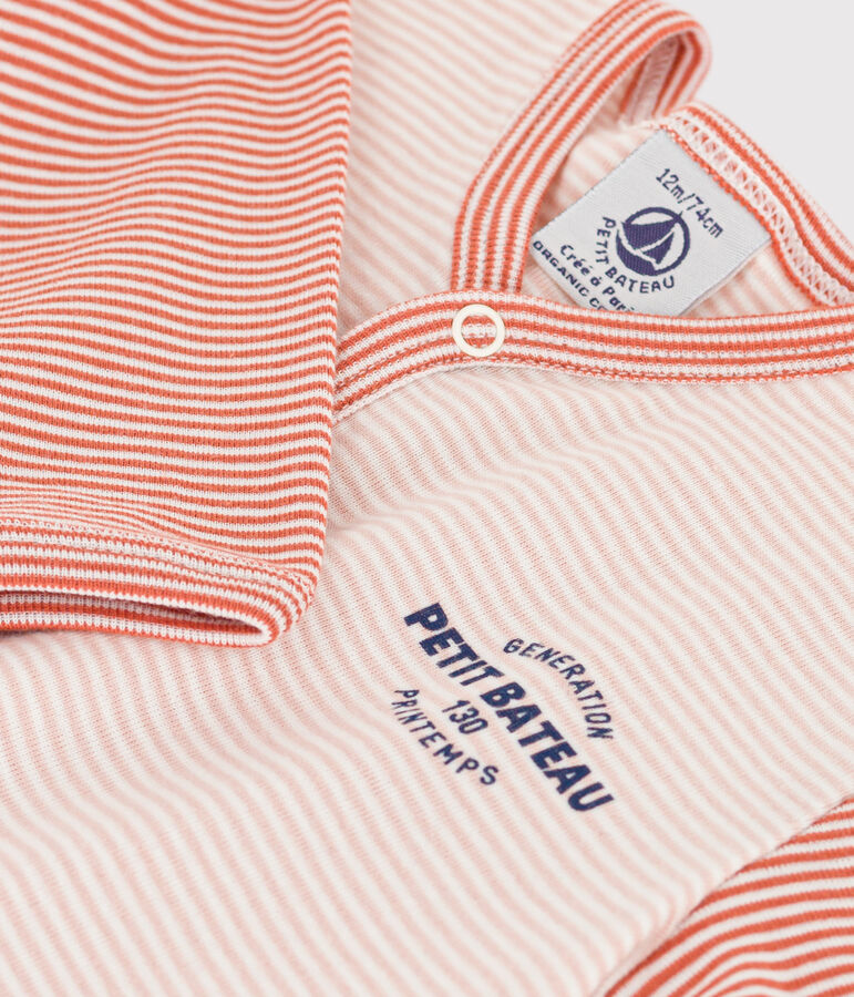 Dors-bien milleraies en coton rouge CORRIDA/blanc MARSHMALLOW