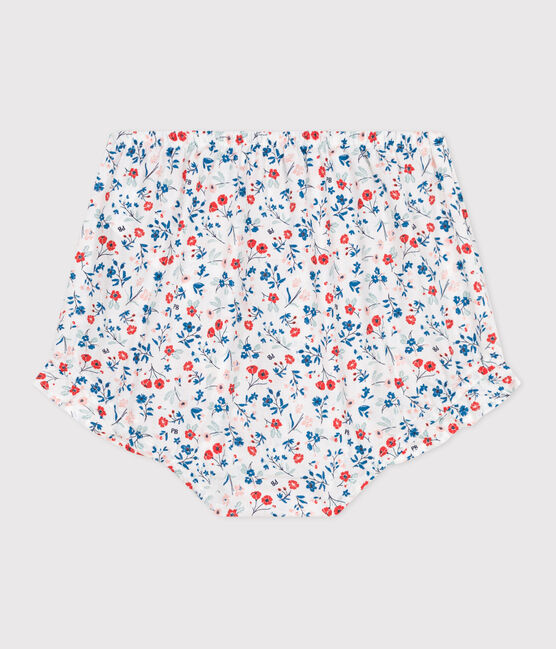 Bloomer bébé en popeline imprimé petites fleurs blanc MARSHMALLOW/blanc MULTICO