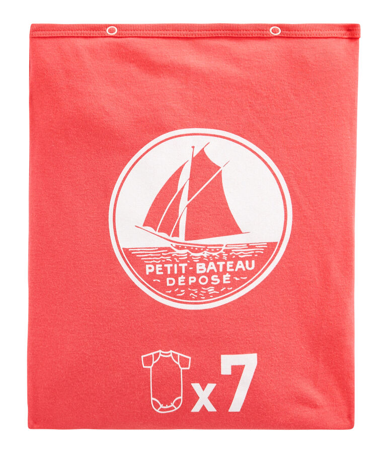 Pochon surprise de 7 bodies manches courtes b&eacute;b&eacute; fille multicouleur