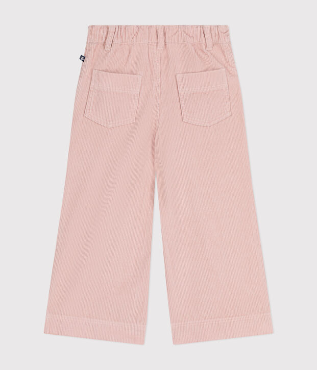 Pantalon en velours enfant fille rose