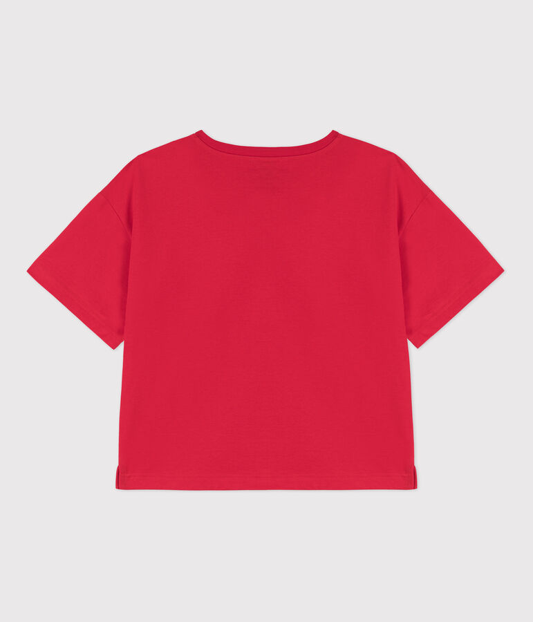Tee-shirt LE BOXY en coton Femme rouge PEPS